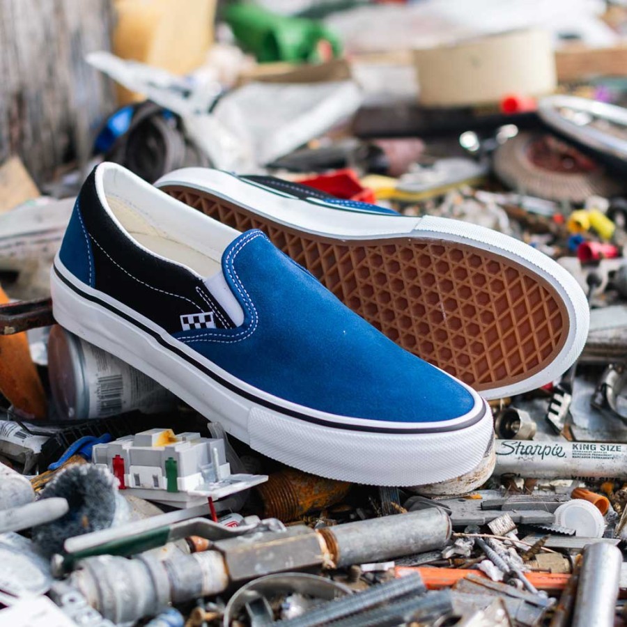 VANS SLIP ON SKATE PRO SPORT BLUE BLACK ORIGINAL