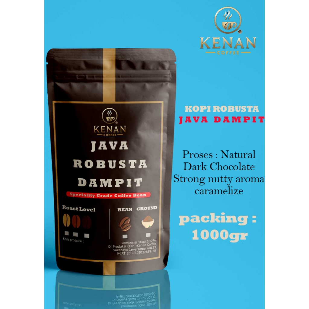 

Kenan Coffee JAVA ROBUSTA DAMPIT 1Kg - Biji atau Bubuk
