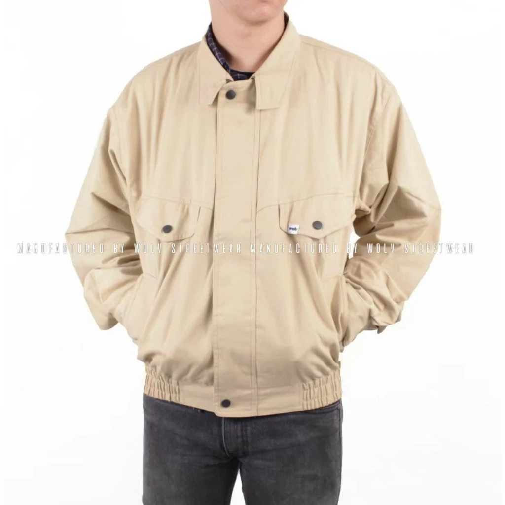 Jaket flight Wolf Original Jaket Pria Wanita - Jaket Pilot Pria-Jaket Canvas Pria