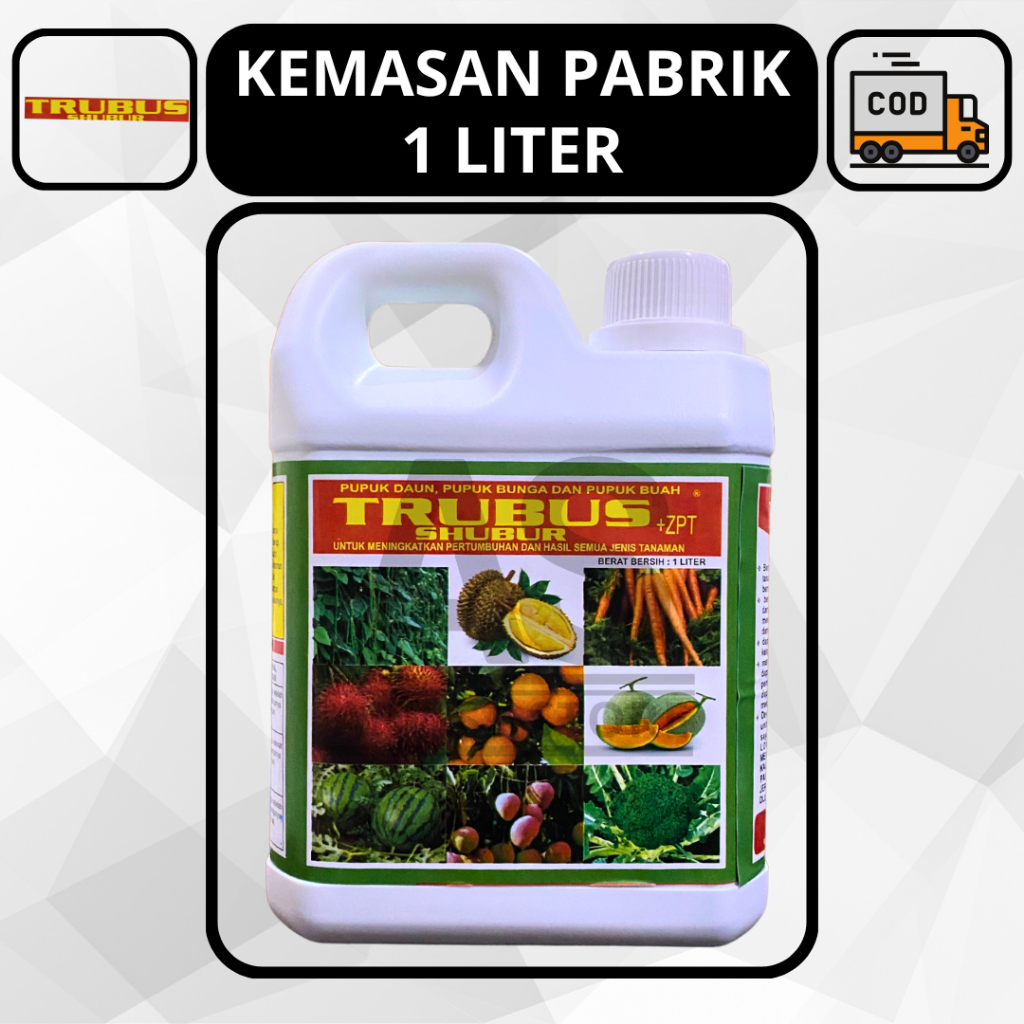 Pupuk Cair TRUBUS SUBUR ZPT Pupuk Daun Bunga Buah 1 Liter