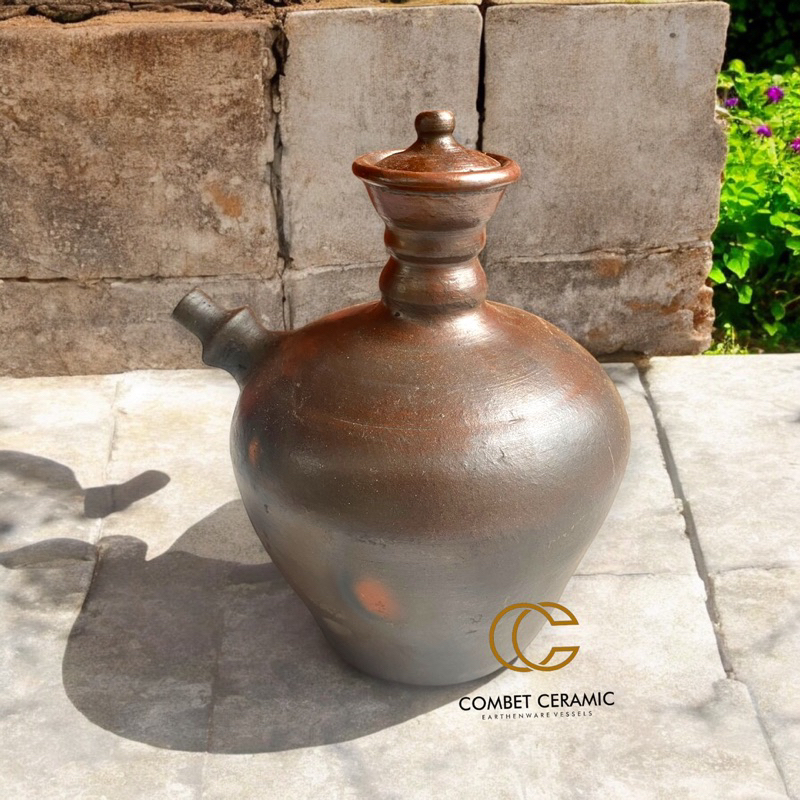 Kendi Gerabah Tanah Liat ± 2 Liter - Kendi Kecil Gerabah Tanah Liat Handmade