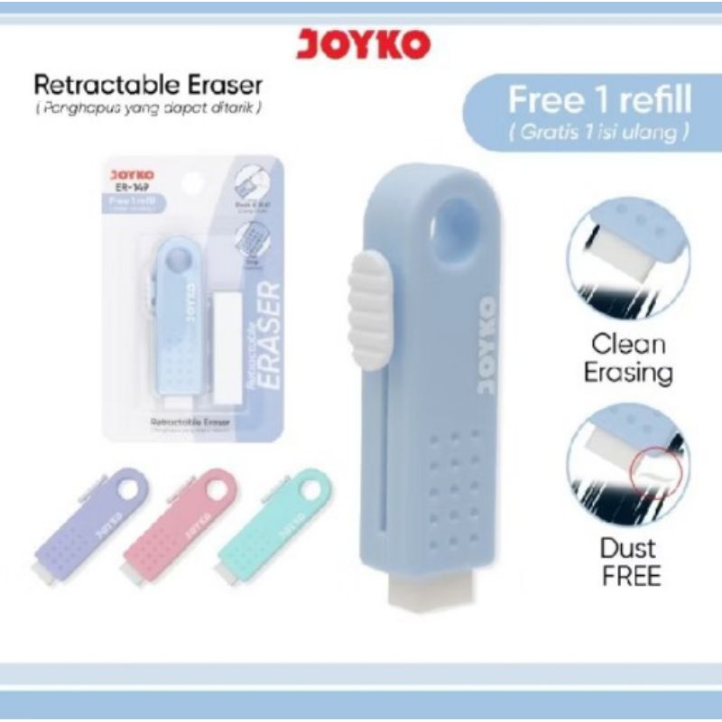 

ERASER (PENGHAPUS) JOYKO ER-149 FREE REFILL PASTEL LUCU