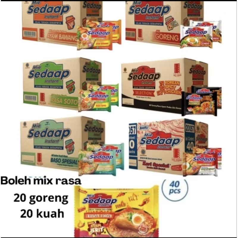 mie sedap 1 dus bisa mix