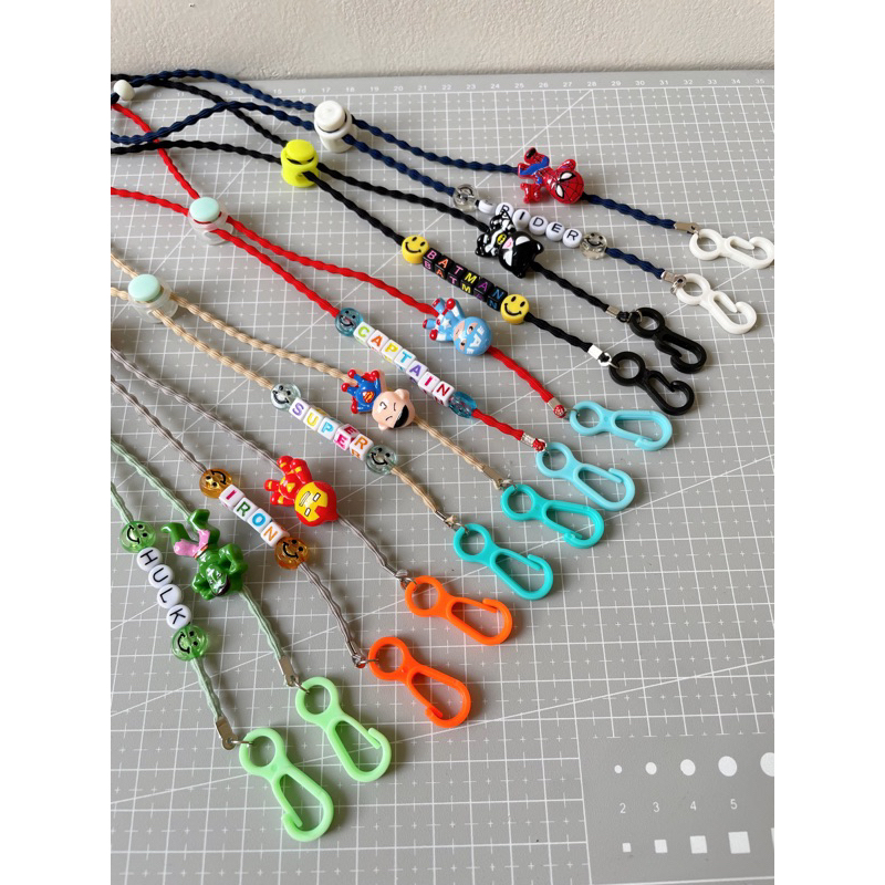 Strap Masker Anak Laki-Laki Tali Masker Cowok Boys Custom Nama