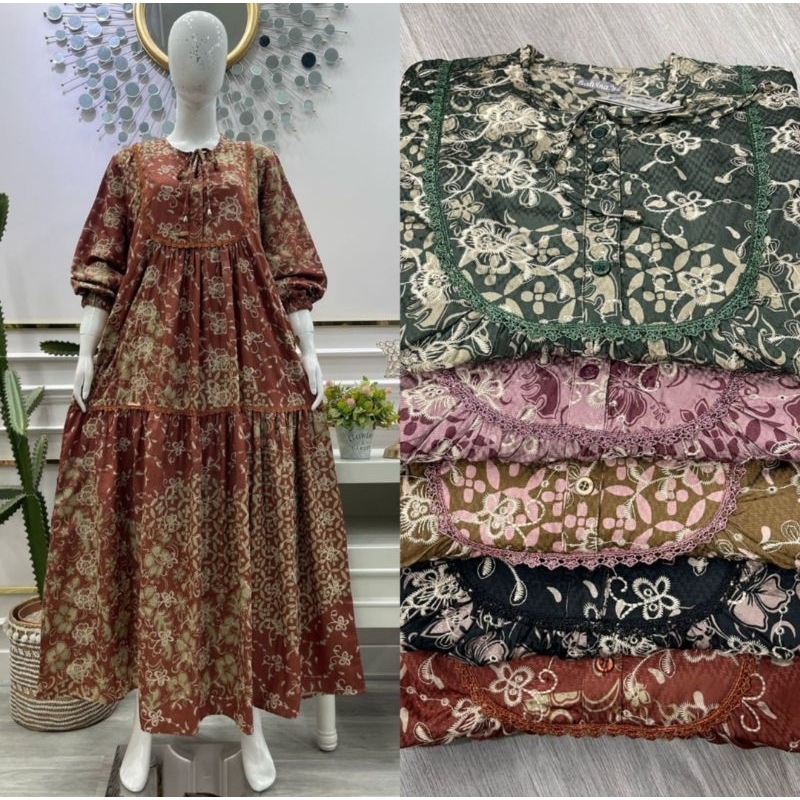 gamis katun renda motif by salvina ys