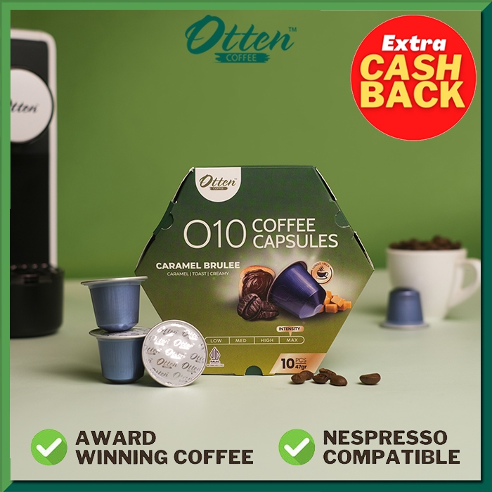 

Kopi Kapsul - O10 Caramel Brulee Coffee Capsule | Kapsul Nespresso Compatible - Otten Coffee Capsules