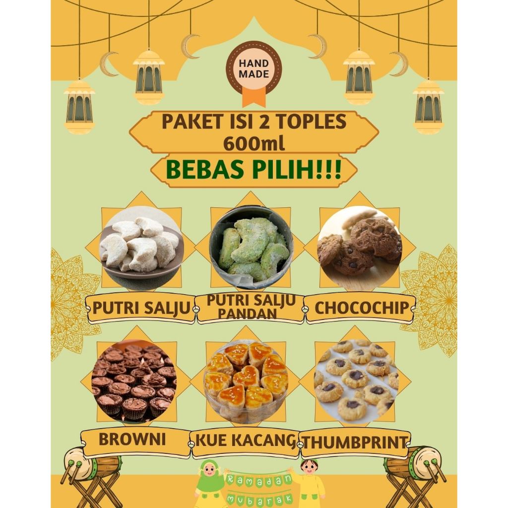 

PAKET HAMPERS LEBARAN KUE KERING ISI 2 TOPLES JAR 600ML BEBAS PILIH VARIAN