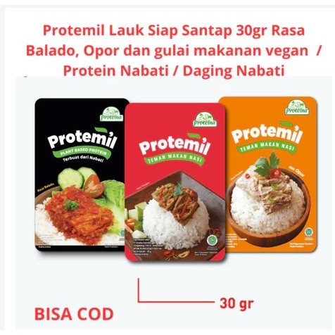 

Protemil Lakun Siap Santap 30gr Rasa Balado, Opor dan Gulai Makanan Vegan / Protein Nabati