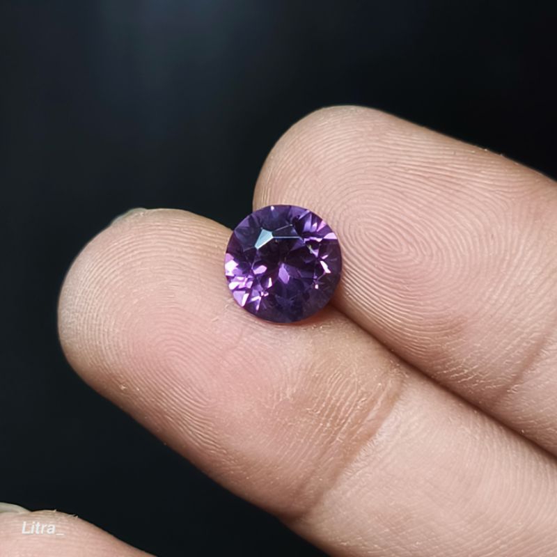 Lostune batu cincin natural amethyst tipe cutting diamond / kecubung