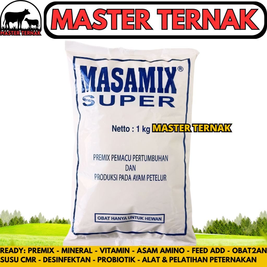 MASAMIX SUPER PETELUR 1 KG - Premix Ayam Petelur Pemacu Pertumbuhan & Produksi Telur Ayam Layer