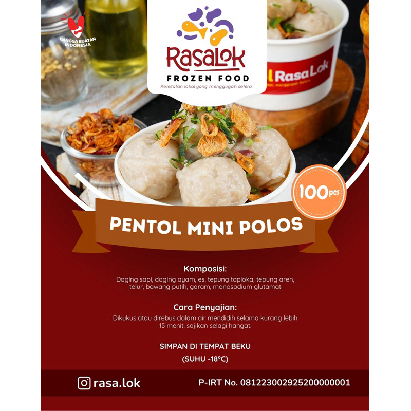 

Pentol Mini Polos 100 pcs