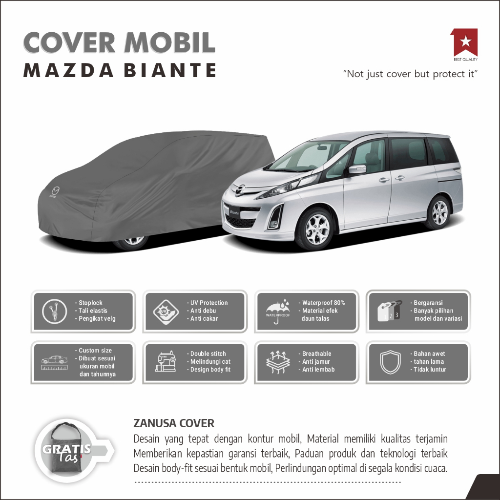 BODY COVER MOBIL MAZDA BIANTE, SARUNG MOBIL MAZDA BIANTE, SELIMUT MOBIL MAZDA BIANTE