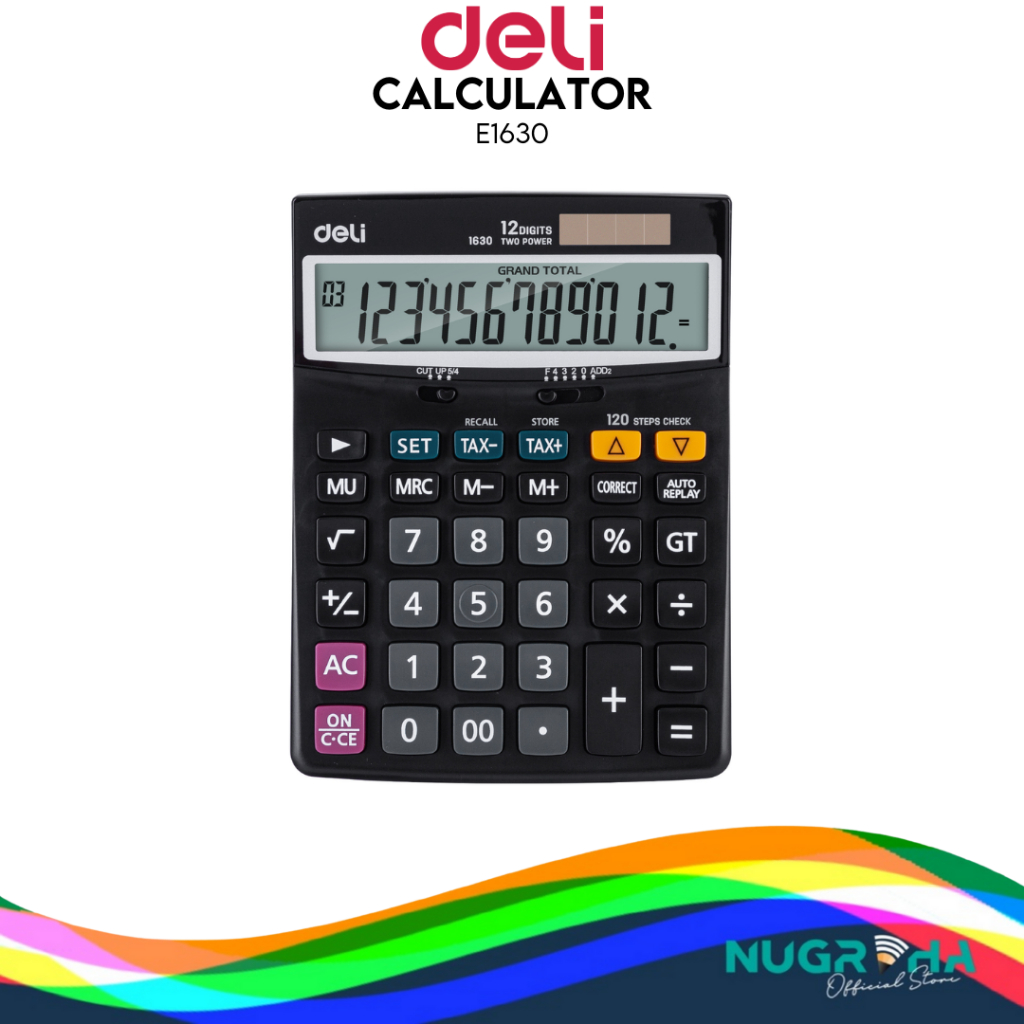 

Deli E1630 Kalkulator Check Correct 12 Digits Deli 1630