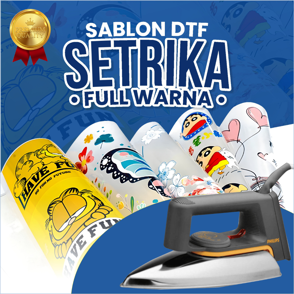 Sablon Setrika kaos jersey Patch Emblem Logo DTF Brand pakaian olahraga custom