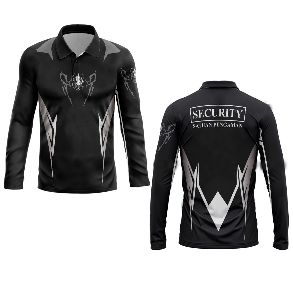 baju satpam security olahraga terbaru lengan panjang / kaos satpam lengan pendek