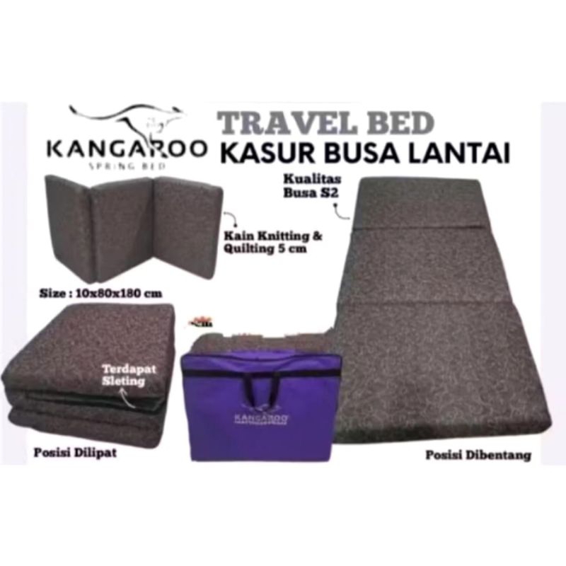 Kasur Busa Lipat 3 Kangaroo / Matras Lipat Minimalis / Kasur Serbaguna