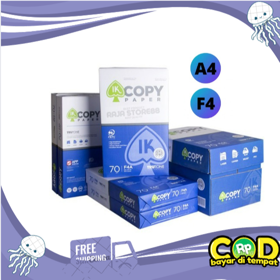 

(1 DUS ) KERTAS A4 70 GRAM & F4 70 GRAM COPY PAPER ( IK 70 )