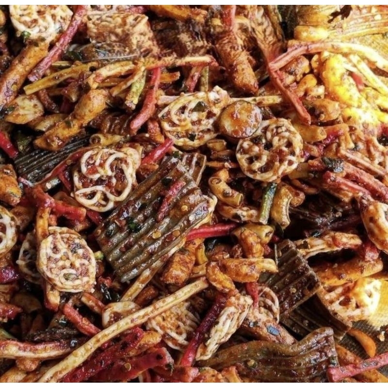 

KERUPUK SEBLAK MIX/CAMPUR PEDAS DAUN JERUK 500GR 250GR 100GR