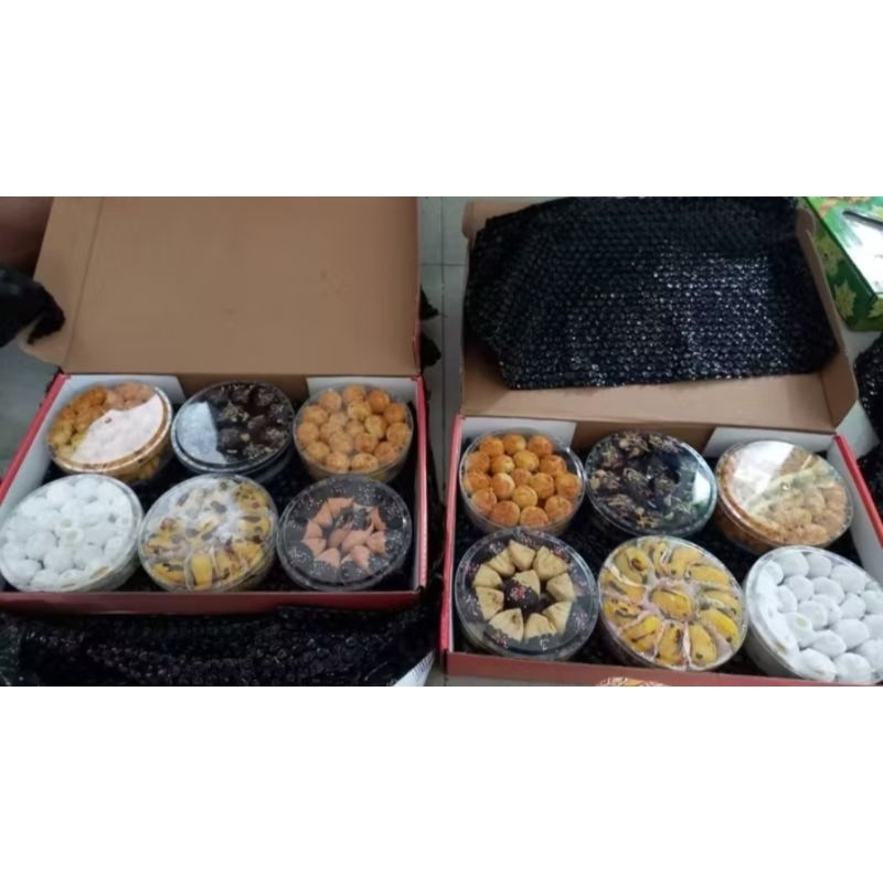 

paket hemat kue kering lebaran isi 6pcs UK 350gr per toples