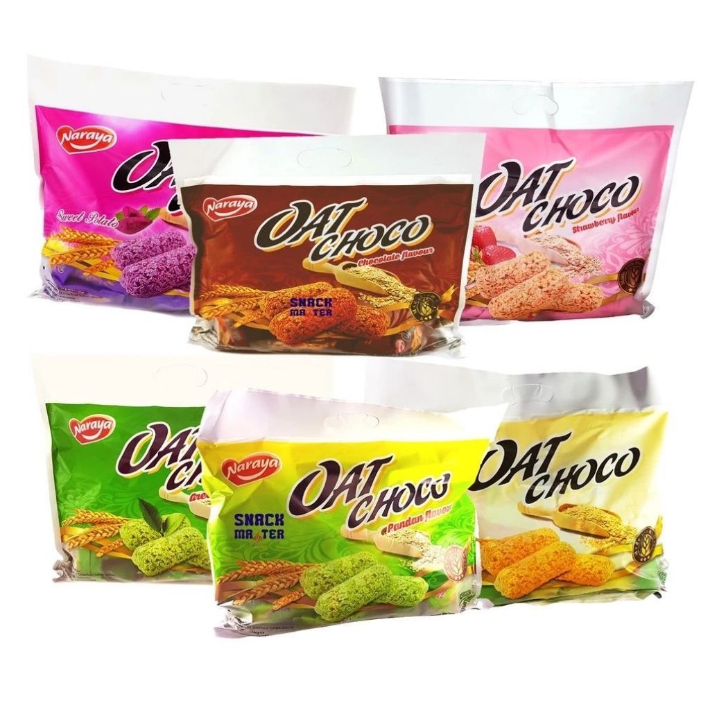 

Naraya Oat Choco Snack Makanan isi 40 pcs x 10 gr