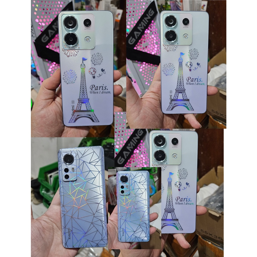 New's 3D Antigores Back Body REALME C75 C75X 2025 Garskin Motif Sticker Stiker Full Cover Belakang S