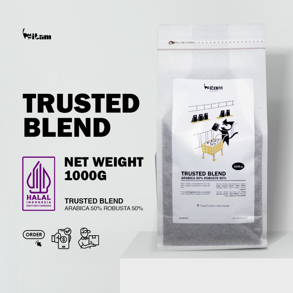

Espresso Blend 50 Arabika 50 Robusta 1 kg Hitam Roastery