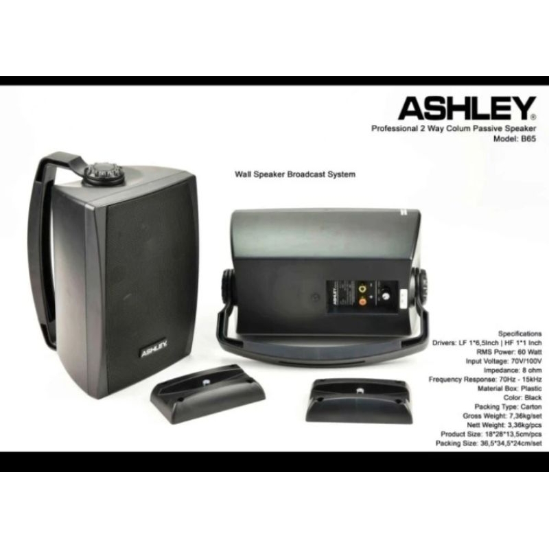 Speaker Ashley B65 6inch pasif speaker garansi original
