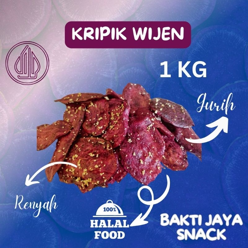 

Kripik Ubi Ungu Wijen Bakti Jaya Snack, Dengan Berat 1Kg manisnya Pas, Renyah Dan Gurih