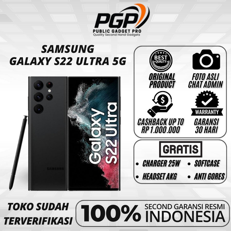 SAMSUNG GALAXY S22 ULTRA 5G | S22 PLUS 5G 512GB 256GB 128GB SECOND RESMI SEIN INDONESIA