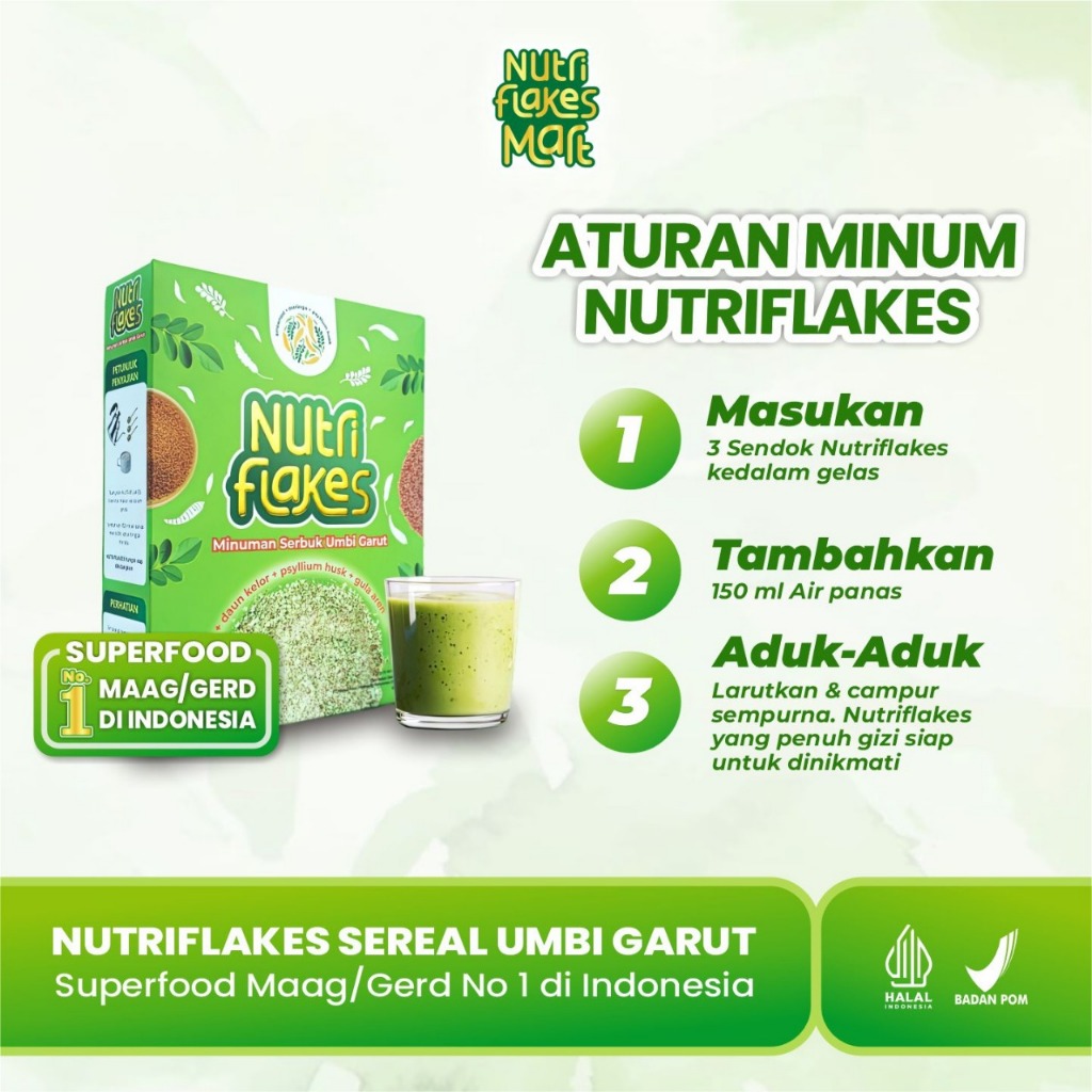 

Cahayadstore Nutriflakes - Sereal Sehat Umbi Garut Mencegah Dan Mengobati Permasalahan Lambung