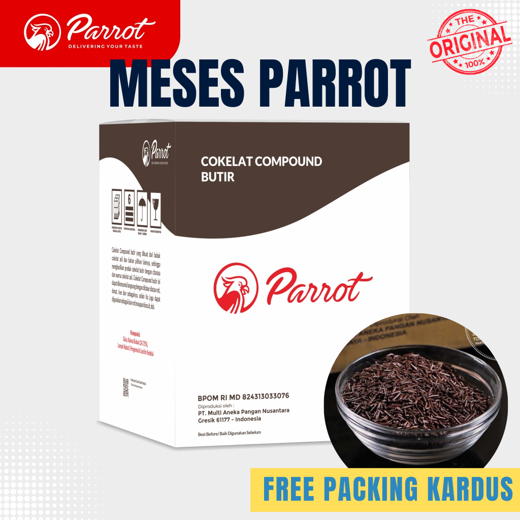 

MESES PARROT COKLAT 250G / MEISES COKLAT ENAK PARROT 250G / MEISES PREMIUM COKLAT