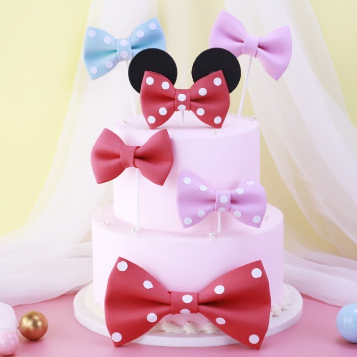 

Cake Topper Pita Polkadot / Ribbon