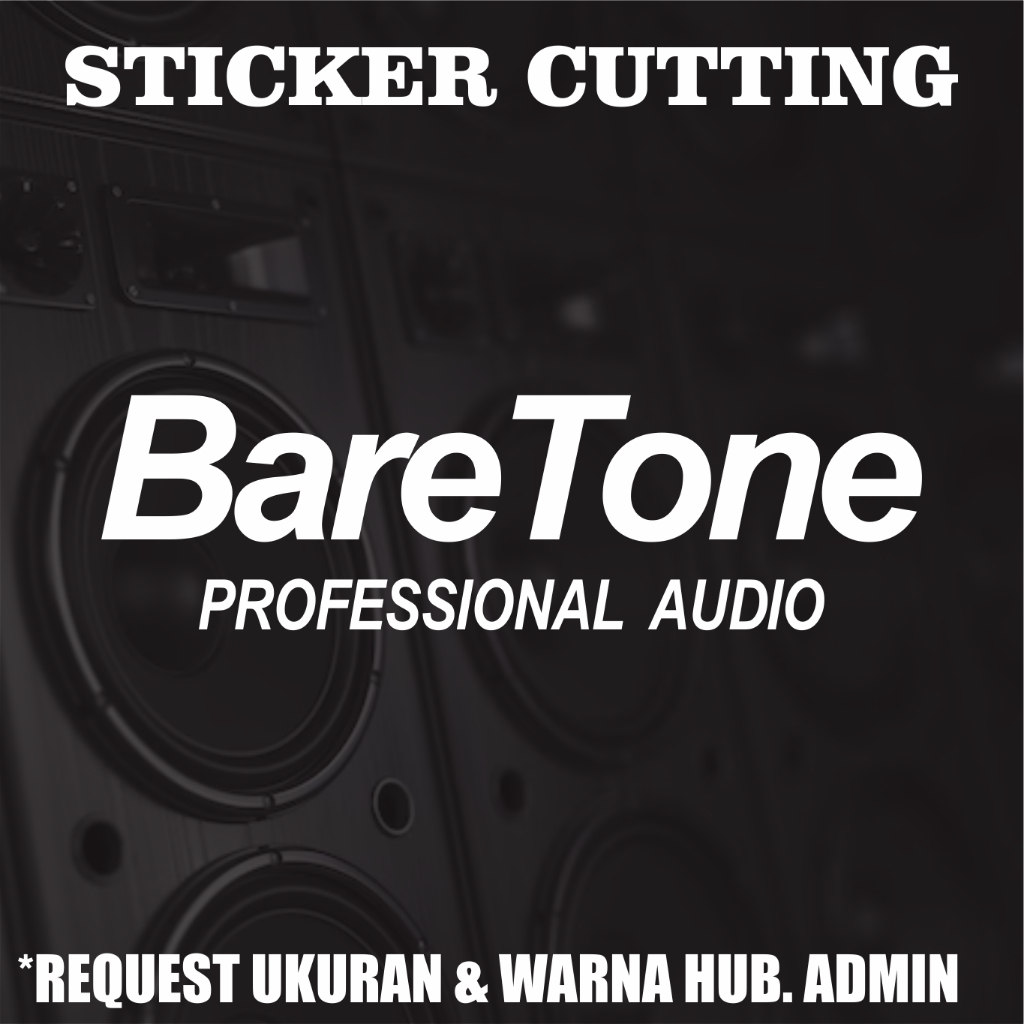 Stiker Baretone Sound Audio System Cutting