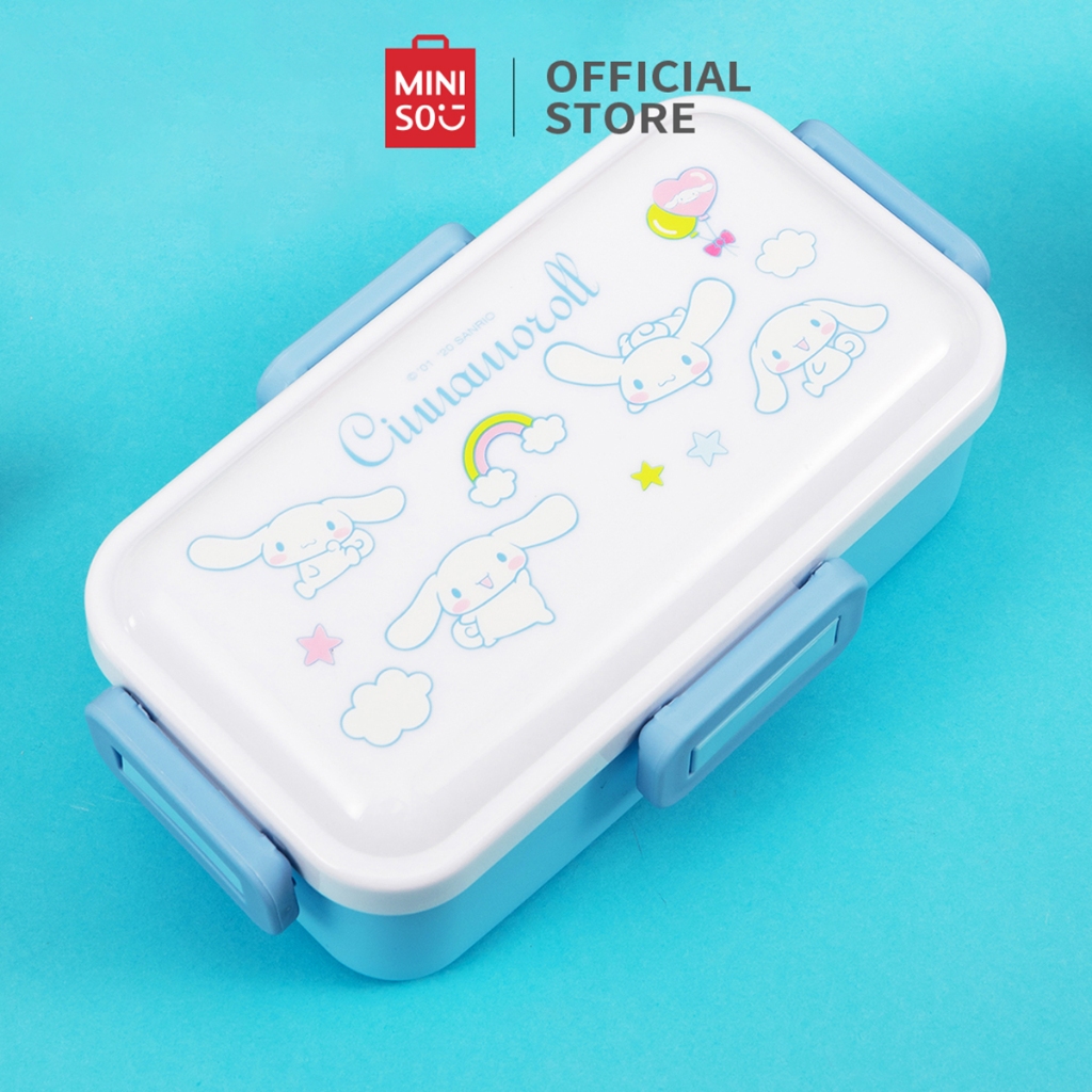 Miniso Bento Box Cinnamoroll/My Melody Bento Box with Four Buckles 525ml