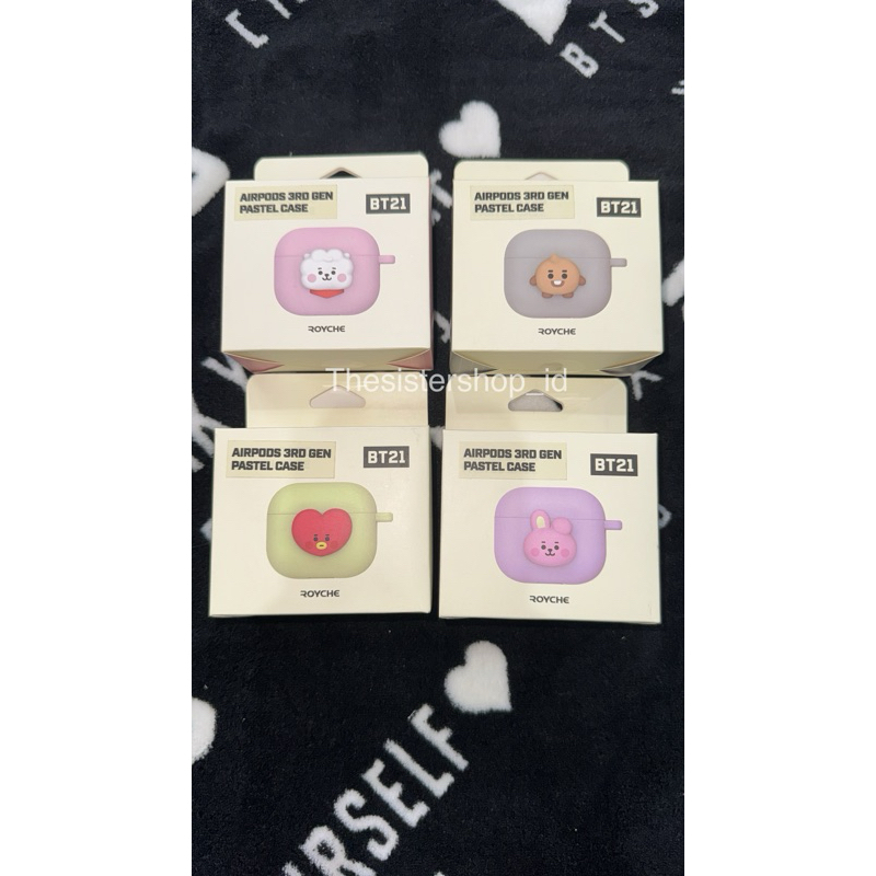 [READY STOCK] OFFICIAL BT21 AIRPOD CASE GEN 3 • COOKY • SHOOKY • RJ • TATA