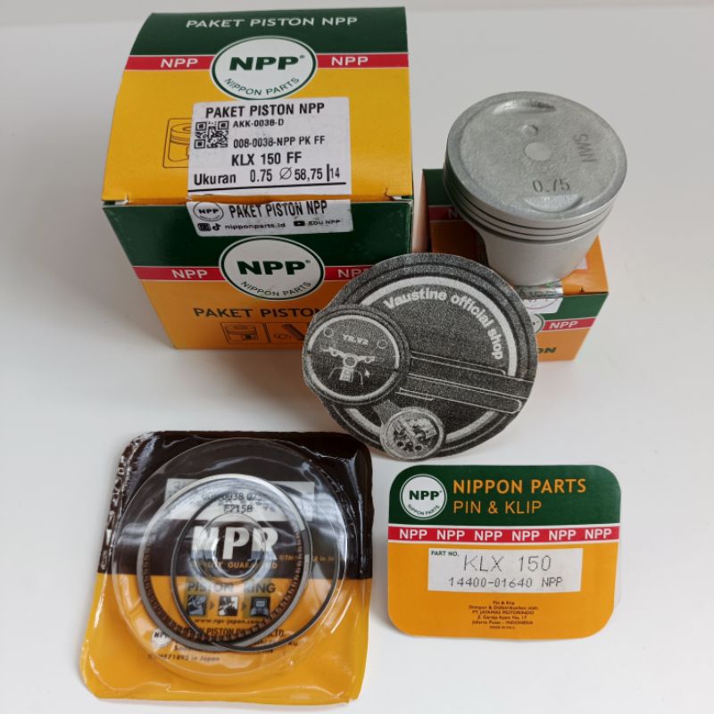 PISTON KIT SEHER PAKET KLX 150 ORI NPP UK STD 25 50 75 100