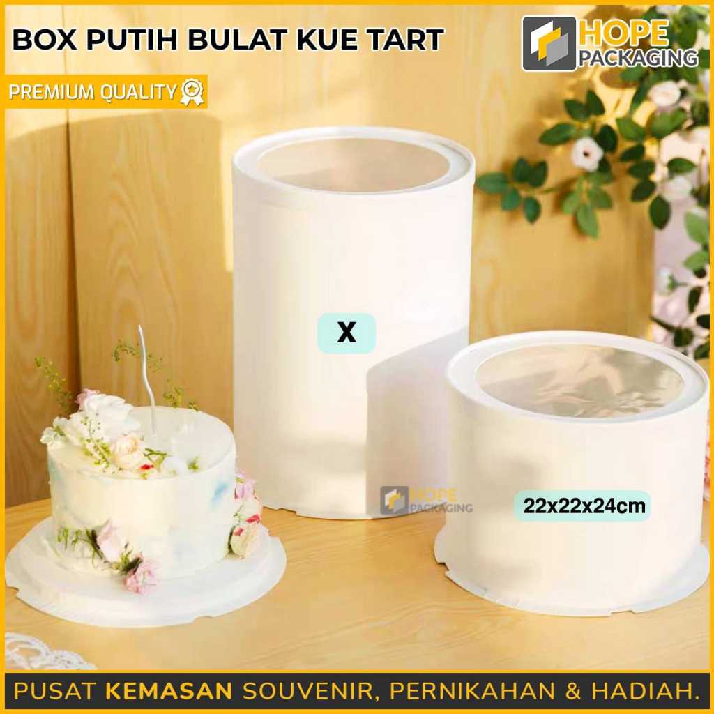 

Cake Box Putih Kue Tart Tutup Transparan Bulat / Box Kue Tart / Box Kue / Box Kekinian / Box Kue Tart / Box Bulat Putih Premium