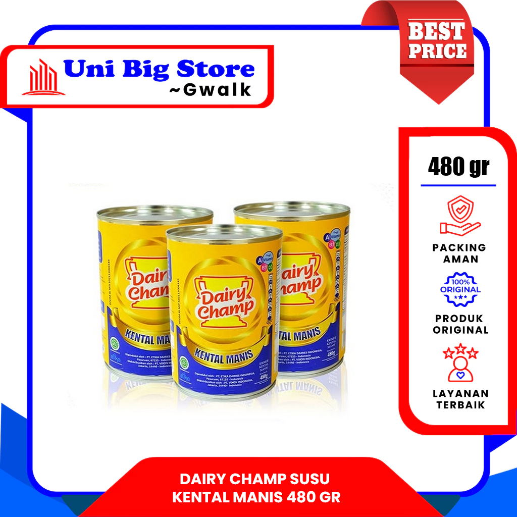 

DAIRY CHAMP KRIMER SUSU KENTAL MANIS KALENG - 480 gr