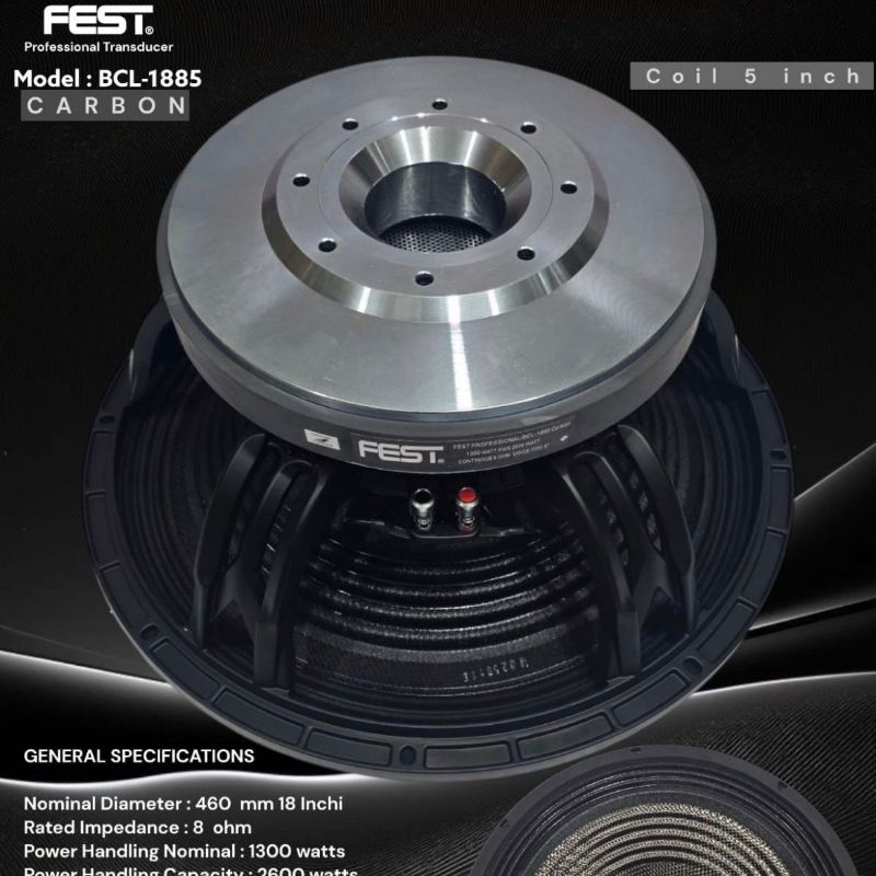 Speaker Component Fest BCL 1885 Carbon Original 18 inch FEST BCL-1885 CARBON