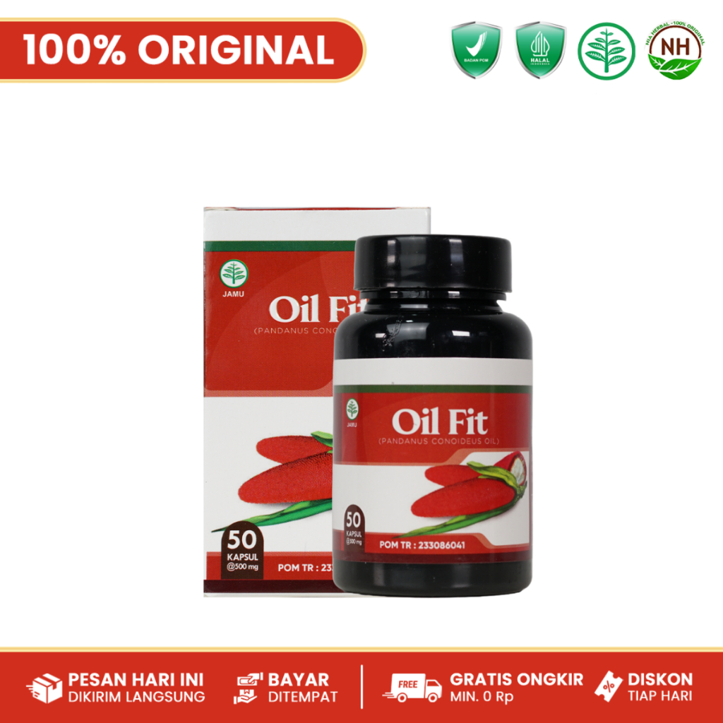 Obat Pengencer Darah Kental - Darah Beku - Pembersih Flak Pembuluh Darah Kotor - Oil Fit 50 Kapsul