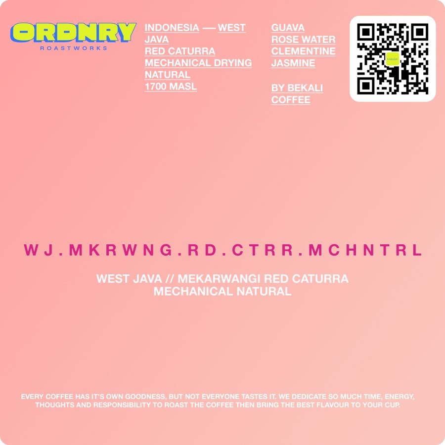 

West Java Mekarwangi • Red Caturra Mechanical Drying Natural • Biji Kopi Arabika • 200gram