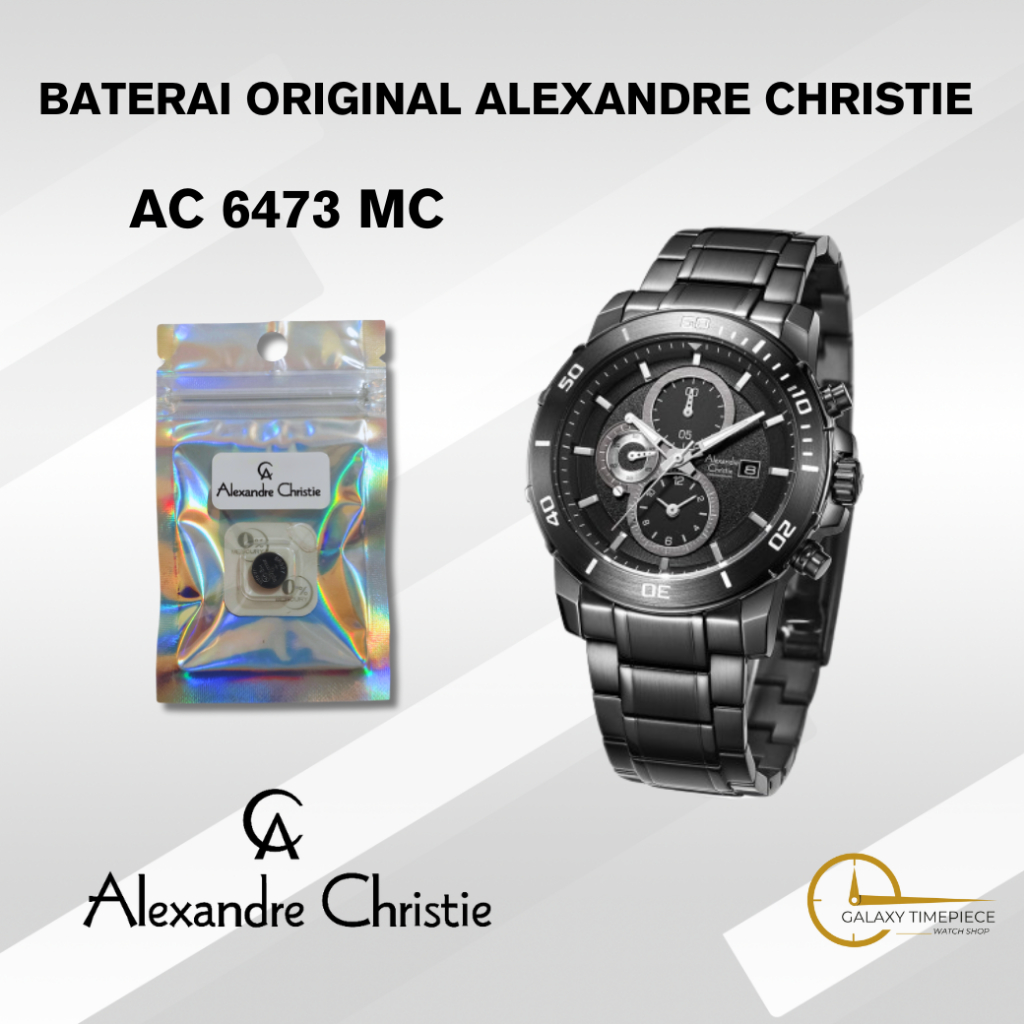 Baterai Jam Tangan Original Alexandre Christie 6473 MC