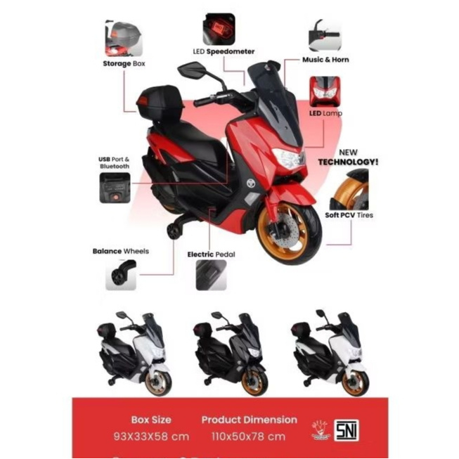 Nmax Raid Motor Aki Anak Anak Motor Accu Anak Raid Nmax M588 Nmax M599 Ban Karet