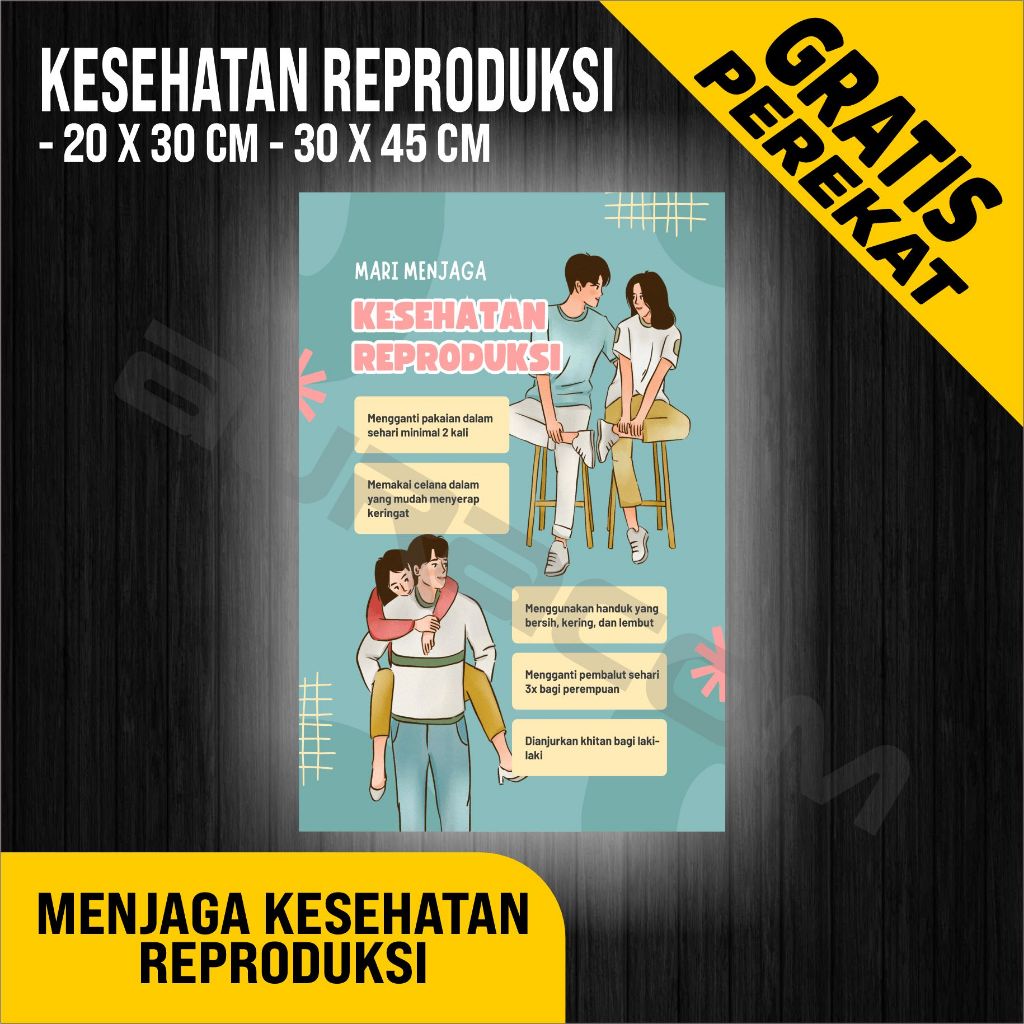 

PAPAN AKRILIK dan STIKER, POSTER TIPS MENJAGA KESEHATAN REPRODUKSI, CUSTOM, FREE DESAIN ( A 481 )