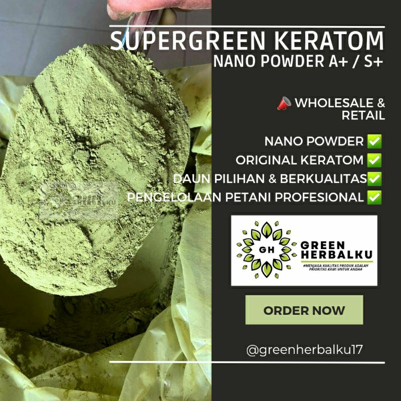 

GREENHERBALKU - Tepung Green Powder Purleii Original