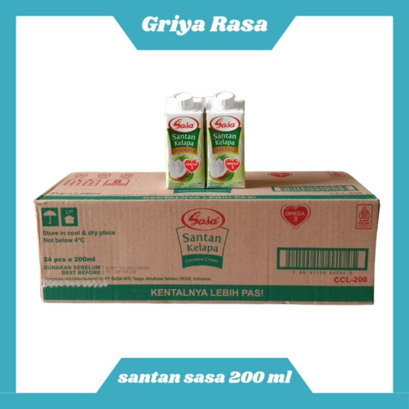 Sasa santan cair 1 dus isi 24 pcs @200 ml
