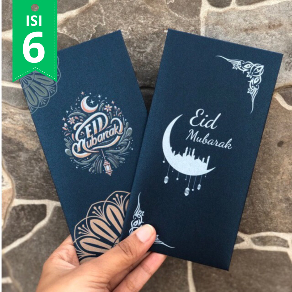 

Dck AMPLOP THR PREMIUM Angpao Lebaran Navy Angpau Idul Fitri Isi 6 Pcs