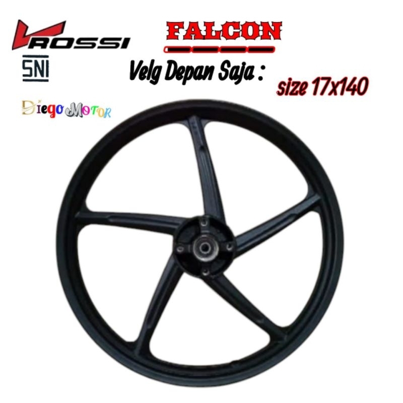Velg Racing VRossi Honda Supra X 125, Kharisma, Kharisma X, Kharisma D Depan Saja/velg depan supra x