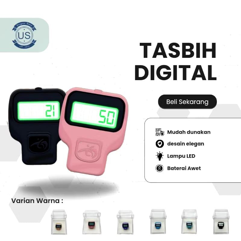 Tasbih Digital Led Modern Model Cincin