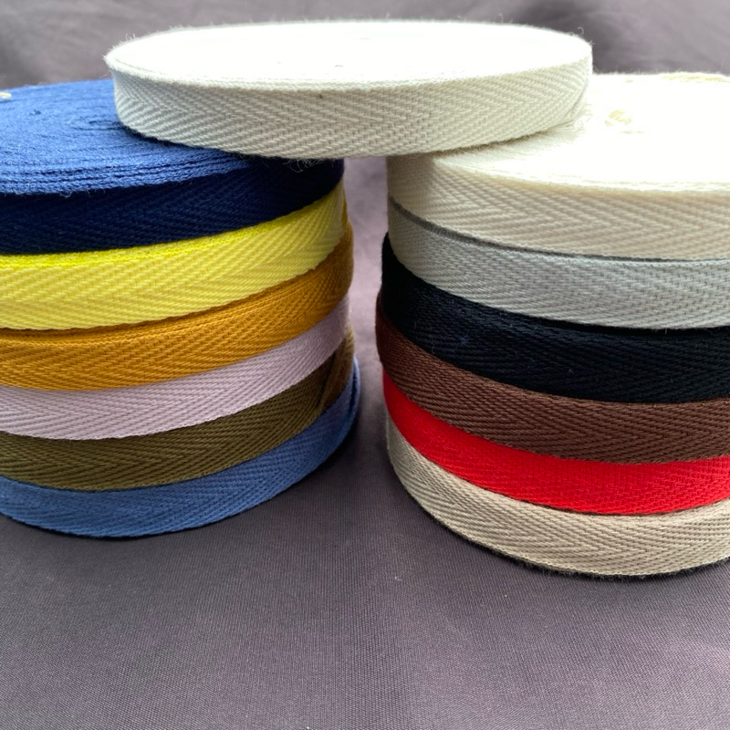 piterban katun/pita katun lebar 1,2 cm harga per roll